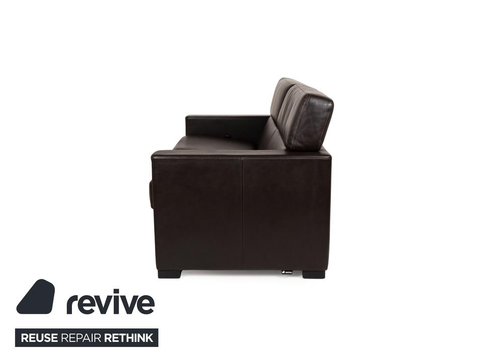 Brühl Francis Leder Zweisitzer Braun manuelle Funktion Sofa Couch – Bild 13