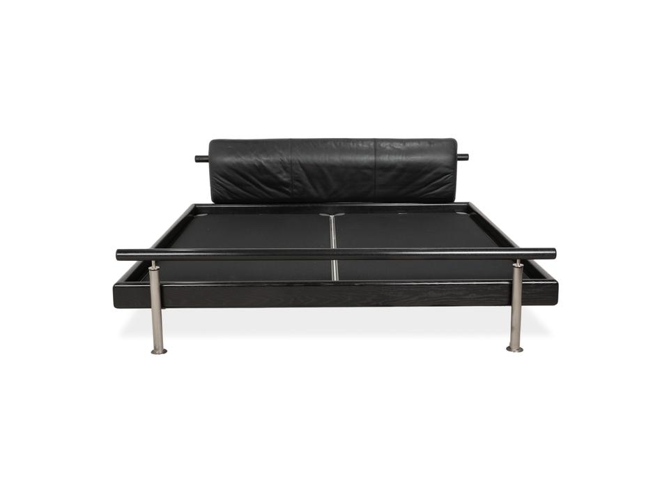 Möller Design Leder Holz Bett Schwarz Silber 200x200 – Bild 16