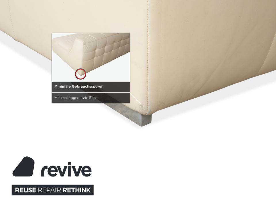 ligne roset Malhoun Leder Viersitzer Creme Sofa Couch – Bild 7