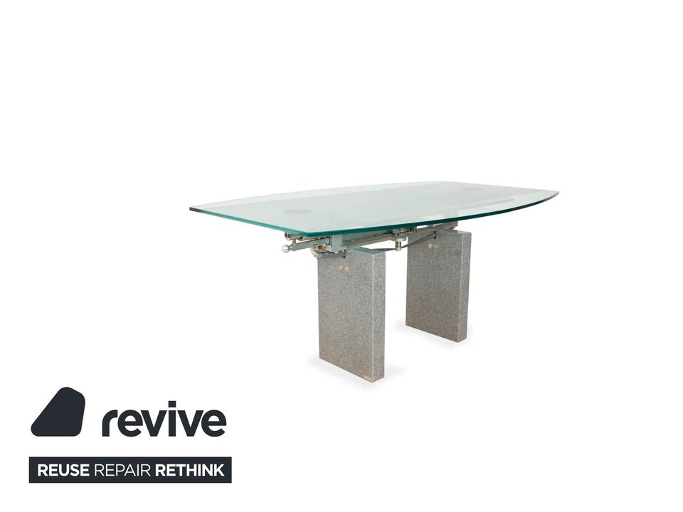 Ronald Schmitt K5000/E Glas Esstisch Silber Granit manuelle – Bild 3