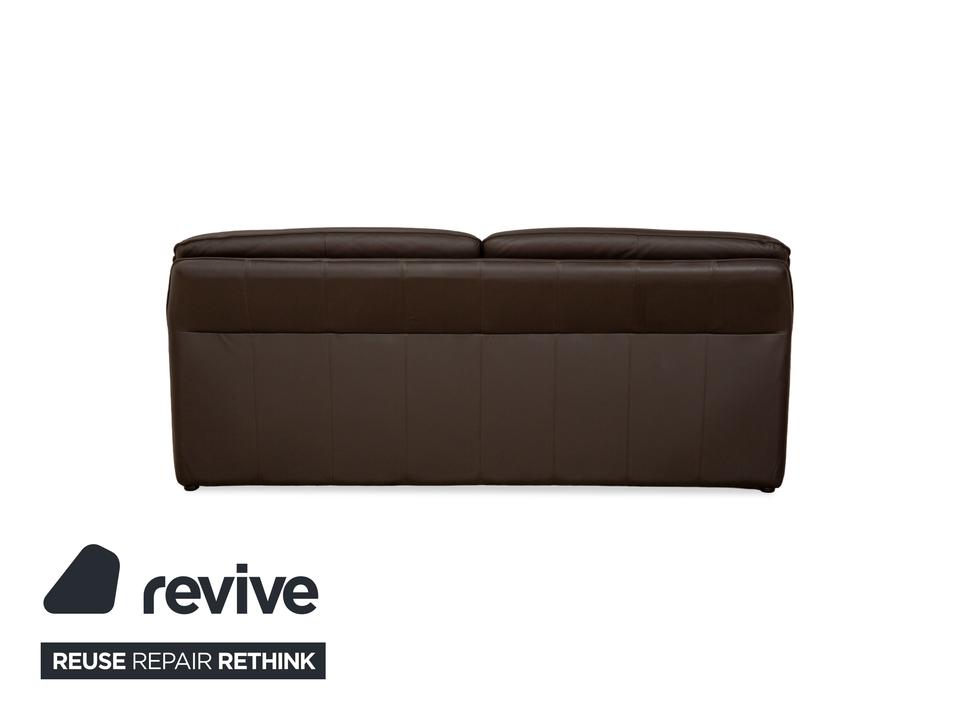 Laauser Atlanta Leder Zweisitzer Braun Sofa Couch – Bild 9