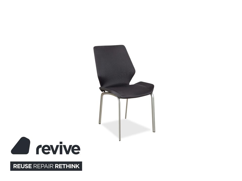 6er Garnitur Rolf Benz 610 Stoff Stuhl Grau – Bild 5