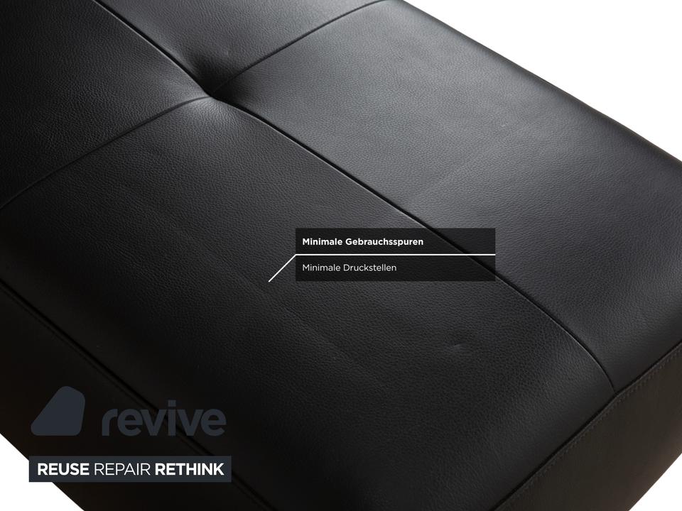 Ewald Schillig Mega Leder Hocker Schwarz – Bild 5