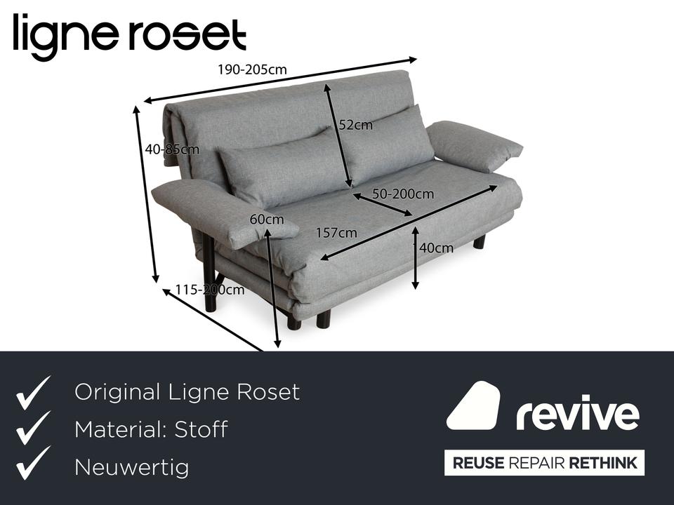 ligne roset Multy Stoff (VERANO 681) Dreisitzer Sofa Grau ✨ – Bild 2