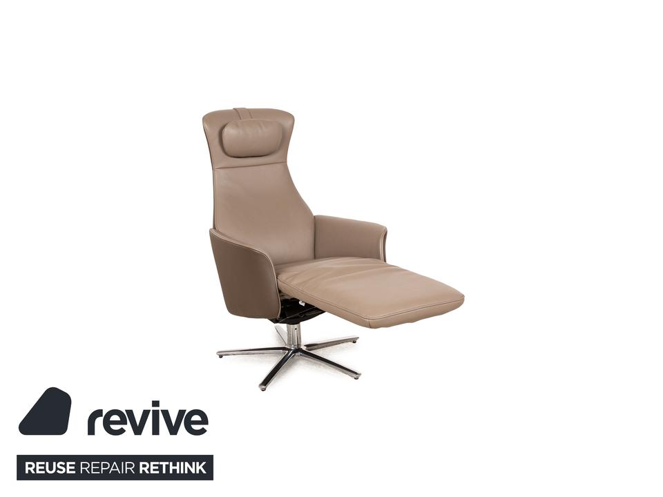 FSM Cleo (FM 0330) Leder Sessel Taupe Grau Braun Relaxsessel – Bild 10