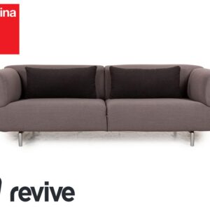 Cassina Met 250 Stoff Dreisitzer Grau Sofa Couch Neubezug