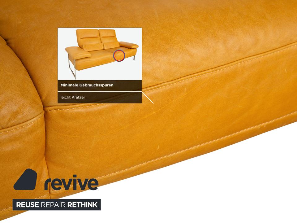 Willi Schillig Trovatoore Leder Zweisitzer Gelb Senf manuelle – Bild 11