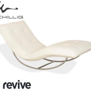 Willi Schillig Woow Leder Liege Weiß Creme Beige Wiegeliege