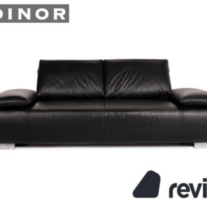 Koinor Volare Leder Sofa Schwarz Zweisitzer Funktion Couch ✨