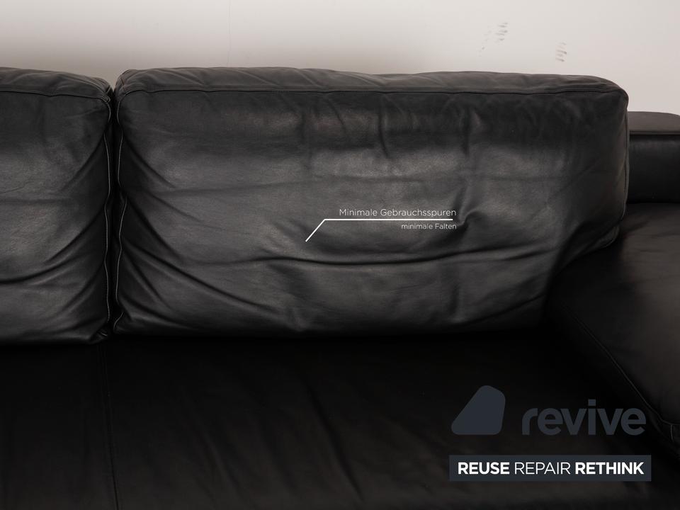 Rolf Benz 355 Leder Dreisitzer Schwarz Sofa Couch ✨ – Bild 4