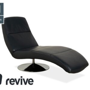 Ewald Schillig Silence Leder Liege Blau Grau