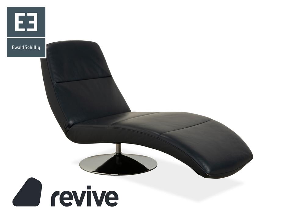 Ewald Schillig Silence Leder Liege Blau Grau