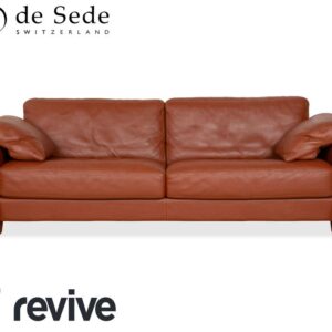 de Sede DS-17 Leder Dreisitzer Braun Orange Terrakotta Sofa Couch