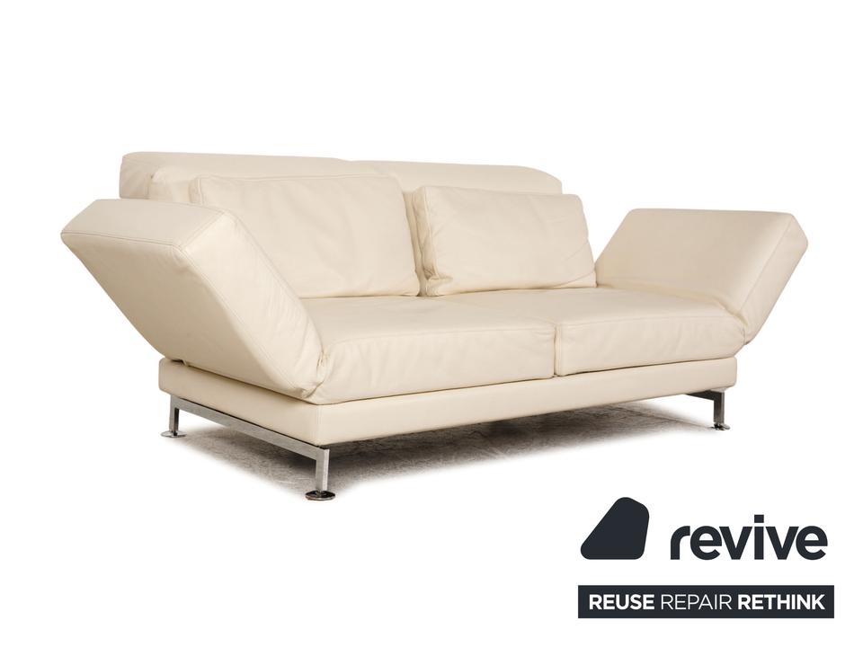 Brühl Moule (medium) Leder Sofa Creme Zweisitzer Relaxfunktion ✨ – Bild 8