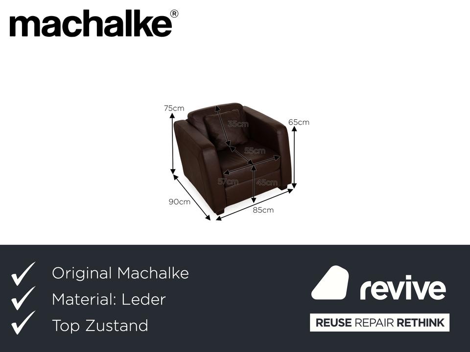 Machalke Leder Sessel Braun – Bild 2