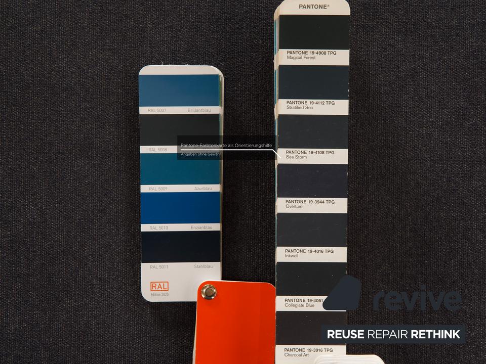 8er Garnitur Tecta B20 Stoff Stuhl Freischwinger Dunkelgrau – Bild 5