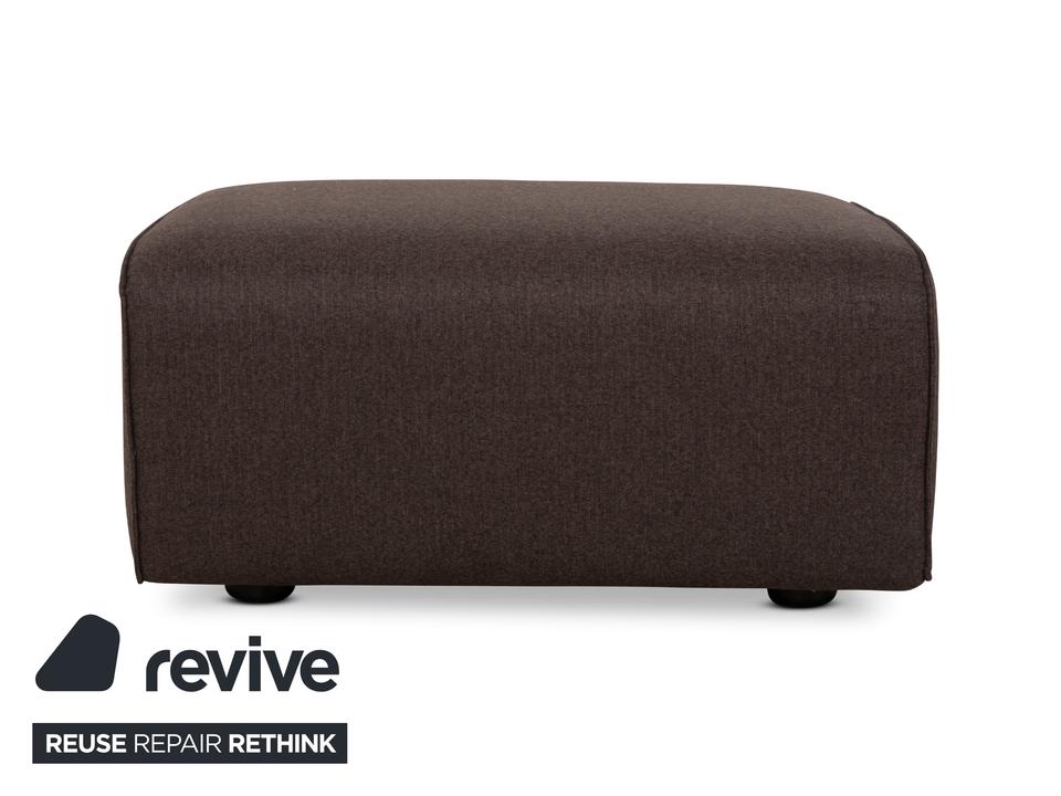 Cor Kelp Stoff Hocker Grau Braun Neubezug – Bild 6