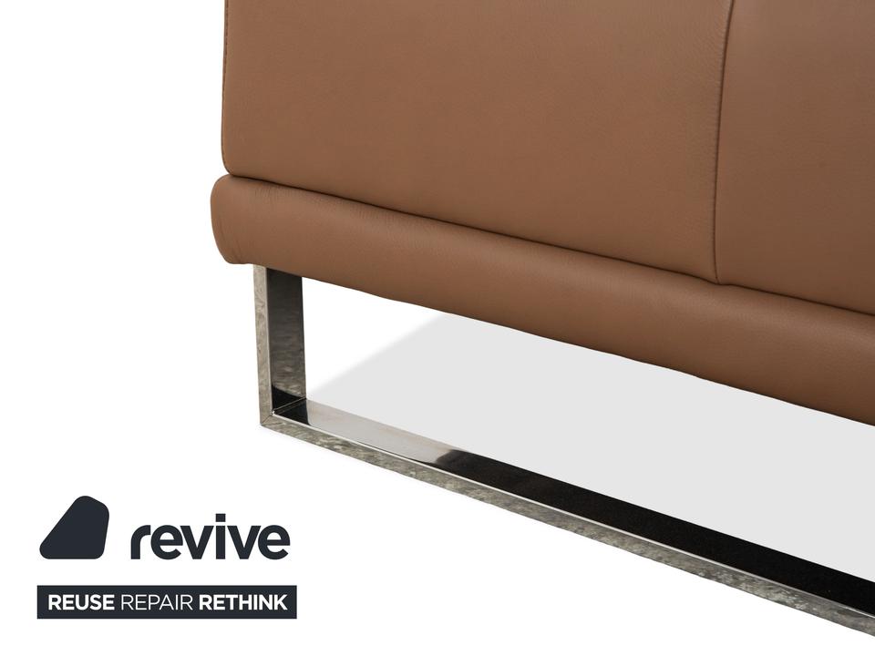 Musterring Leder Dreisitzer Braun Taupe Sofa Couch manuelle – Bild 7