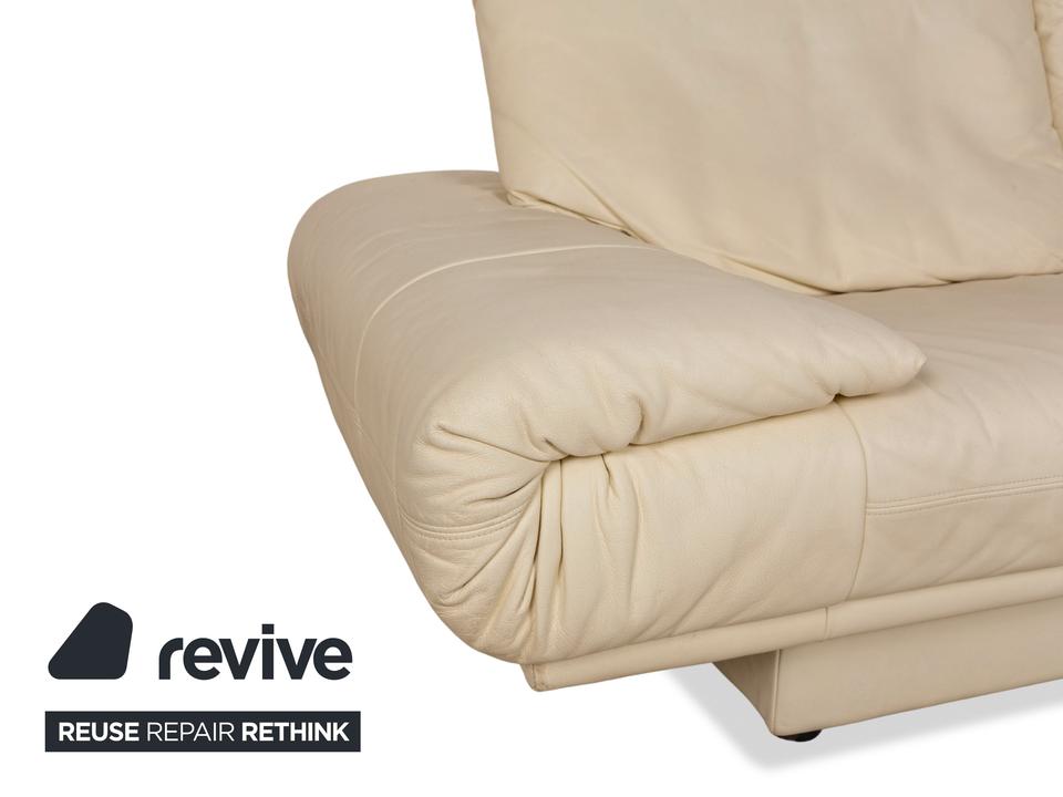 Rolf Benz 345 Leder Zweisitzer Creme Sofa Couch – Bild 3