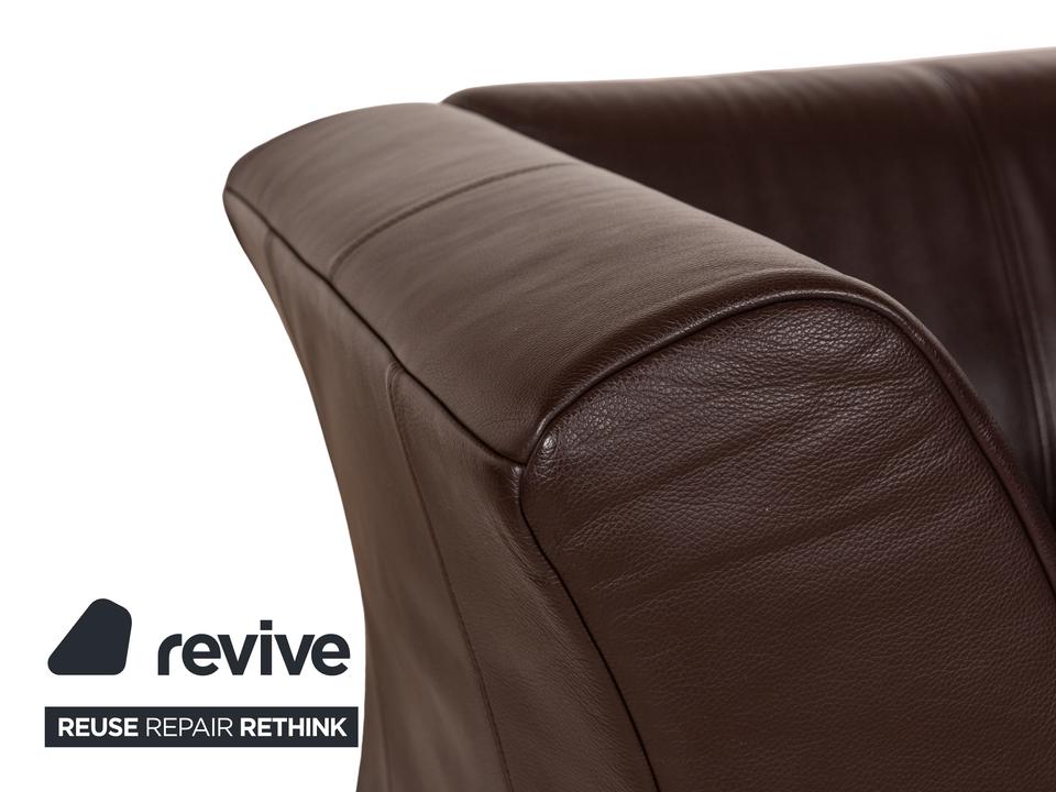 Rolf Benz 322 Leder Dreisitzer Braun Sofa Couch – Bild 3