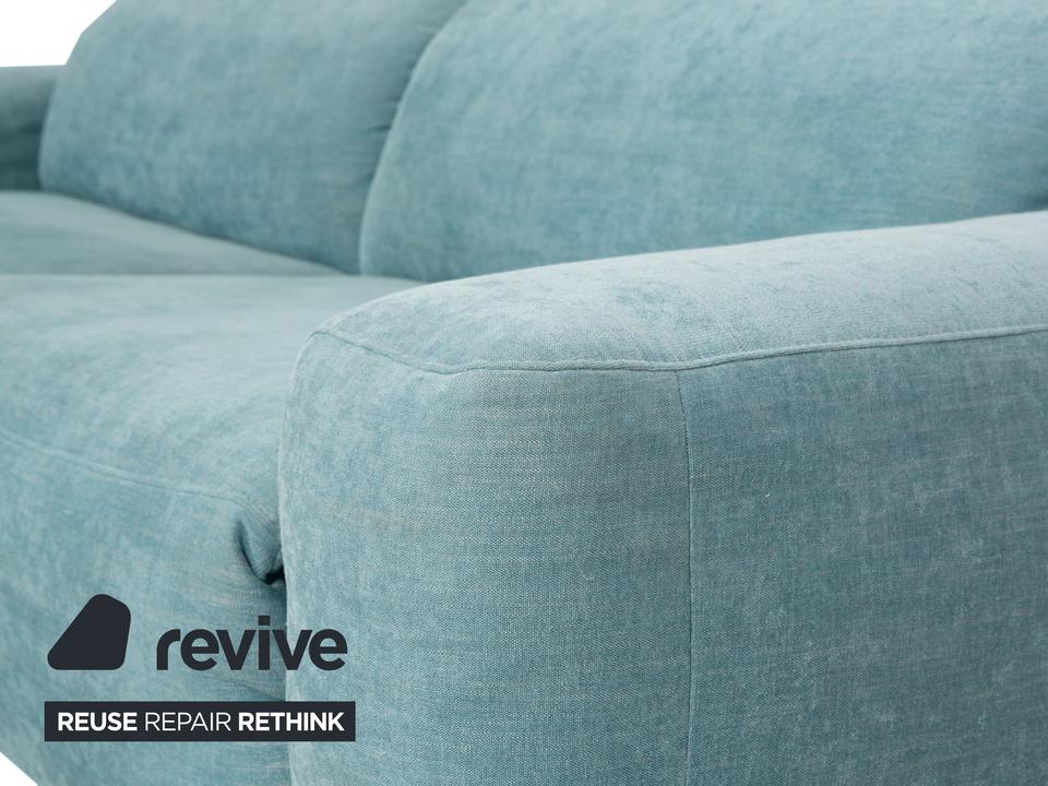 Ewald Schillig Hope Stoff Ecksofa Blau Grün elektrische Funktion – Bild 6