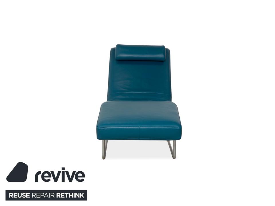 Rolf Benz 680 Leder Liege Petrol Blau manuelle Funktion – Bild 11