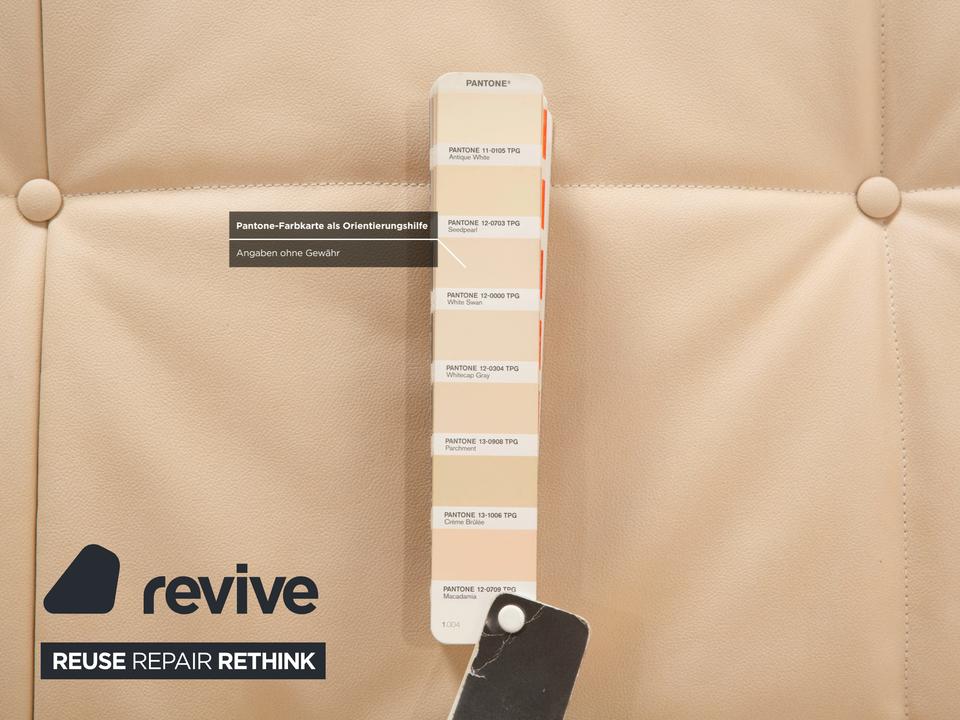 Ligne Roset Smala Dreisitzer Creme Beige veganes Leder manuelle – Bild 12