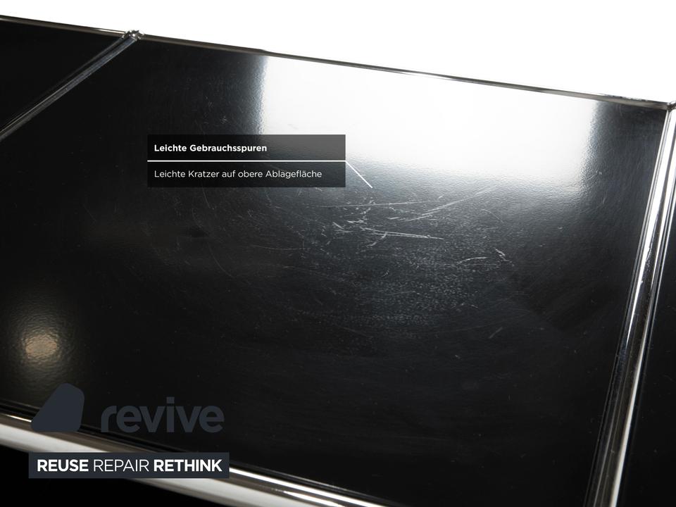 USM Haller Metall Chrom Glas Sideboard Schwarz Anthrazitgrau – Bild 11