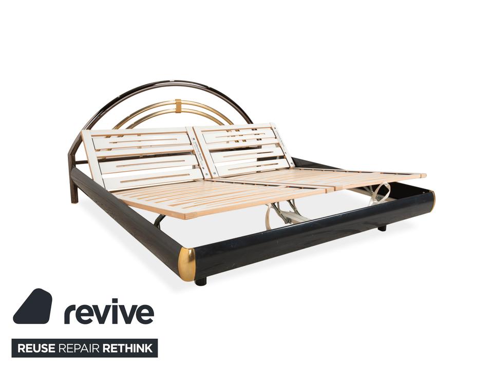 Musterring Doppelbett Metall mit Lattenrost schwarz gold – Bild 5