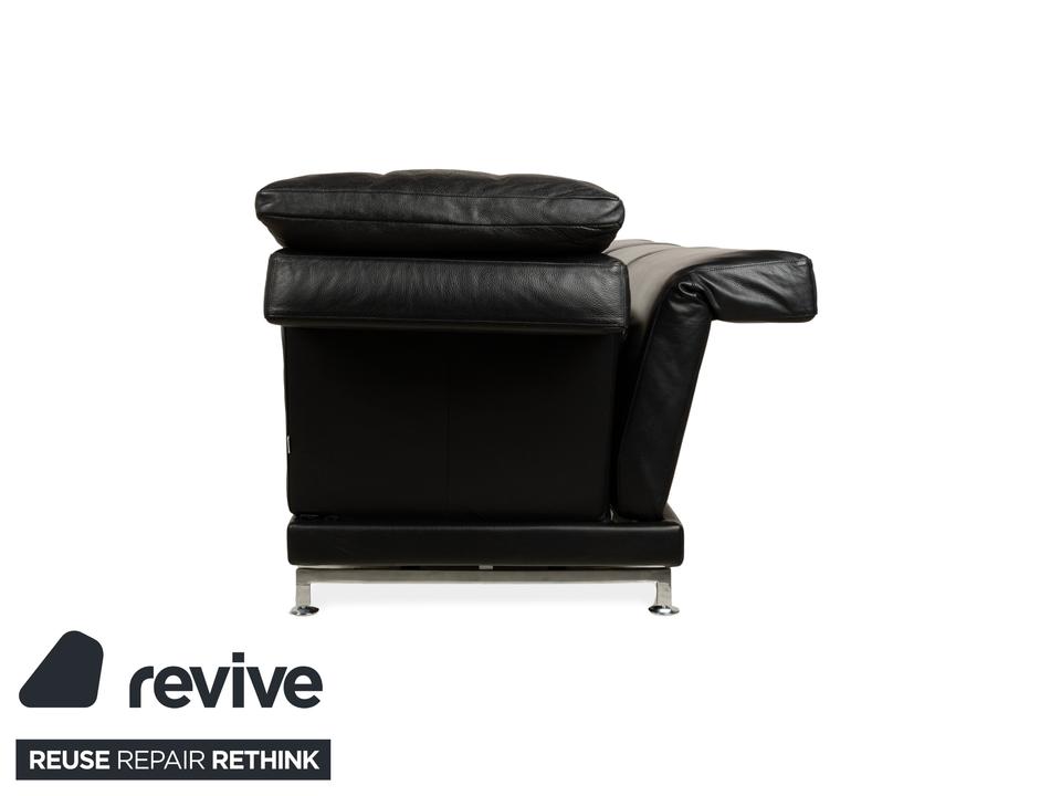 Brühl Moule Leder Dreisitzer Schwarz manuelle Funktion Sofa Couch – Bild 11