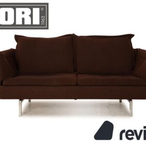 Jori Milton Stoff Dreisitzer Braun Sofa Couch