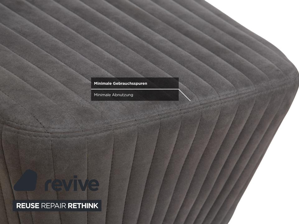 ligne roset Facett Stoff Sessel Hocker Grau – Bild 12