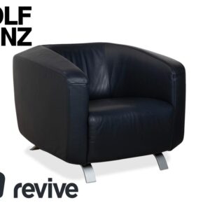 Rolf Benz Leder Sessel Dunkelblau