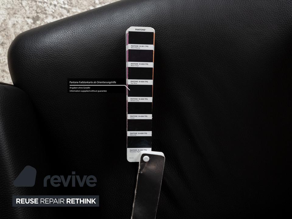 Erpo Chalet Leder Sessel Schwarz – Bild 10