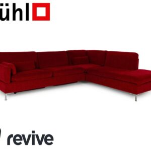 Brühl Alba Stoff Ecksofa Rot manuelle Funktion Sofa Couch