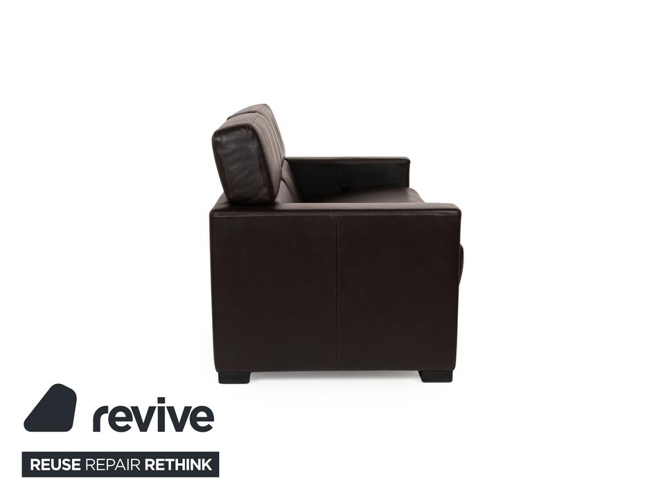 Brühl Francis Leder Zweisitzer Braun manuelle Funktion Sofa Couch – Bild 11