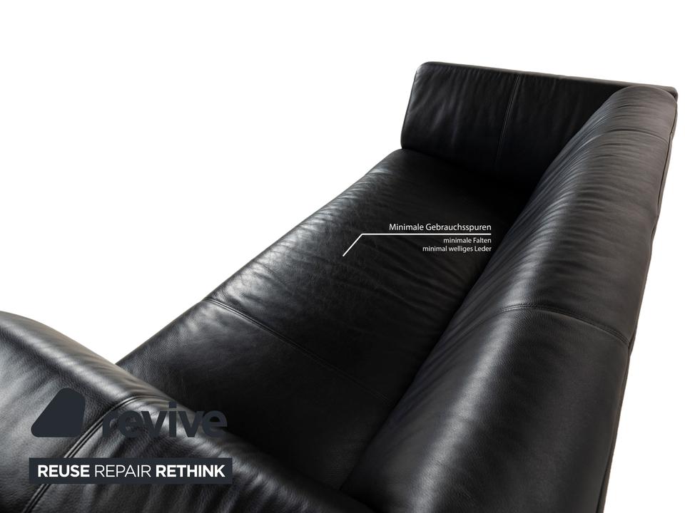 Rolf Benz 322 Leder Dreisitzer Schwarz Sofa Couch – Bild 5