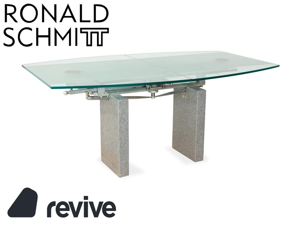 Ronald Schmitt K5000/E Glas Esstisch Silber Granit manuelle
