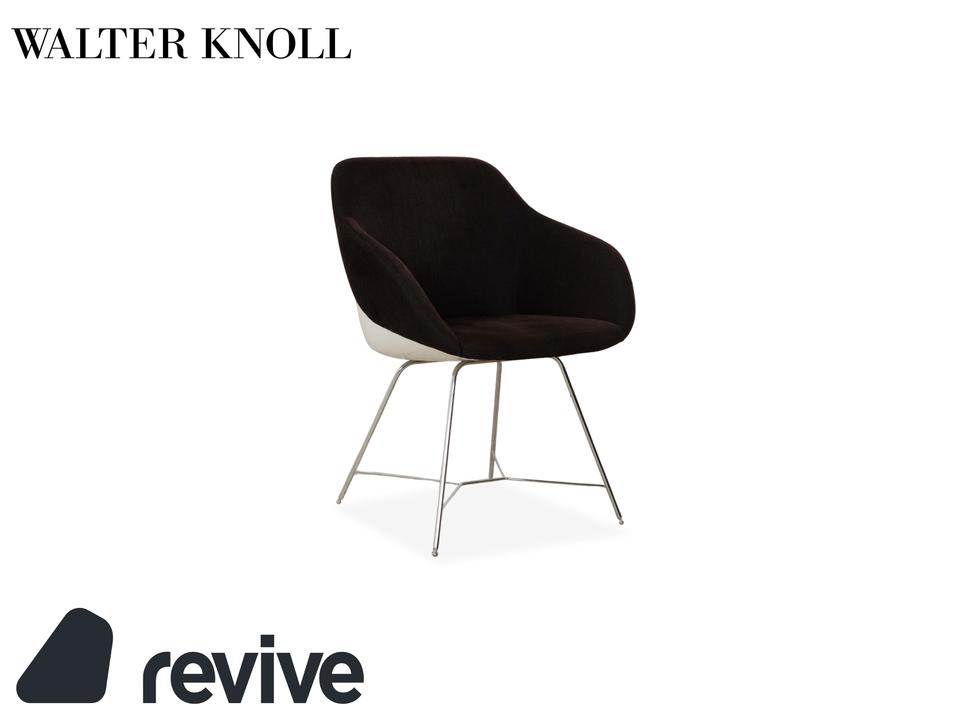 Walter Knoll Turtle Chair Stoff Sessel Braun Schwarz
