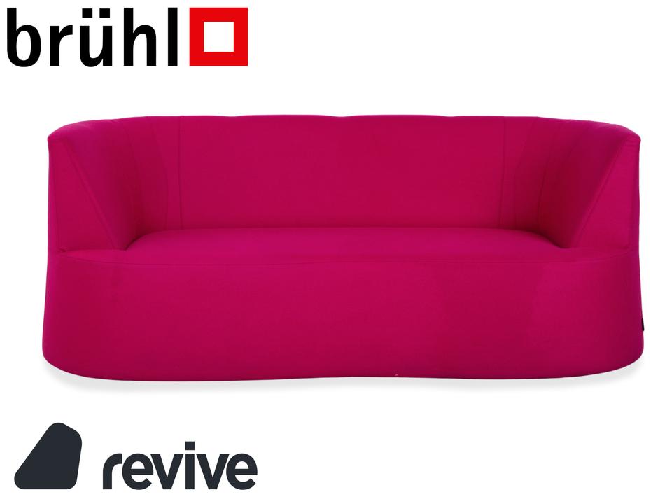 Brühl Powder Stoff Zweisitzer Rosa Pink Magenta Sofa Couch
