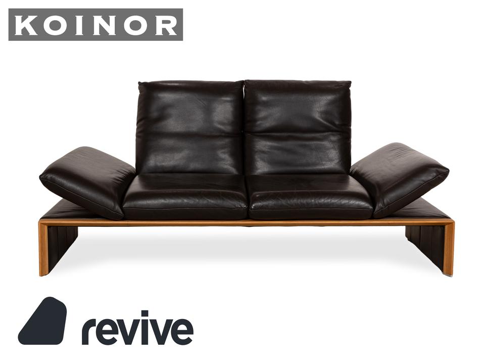 Koinor Harriet Leder Dreisitzer Dunkelbraun manuelle Funktion