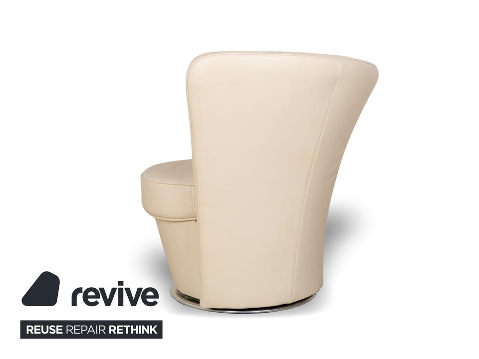 Bretz EVES ISLAND Leder Sessel Creme – Bild 8