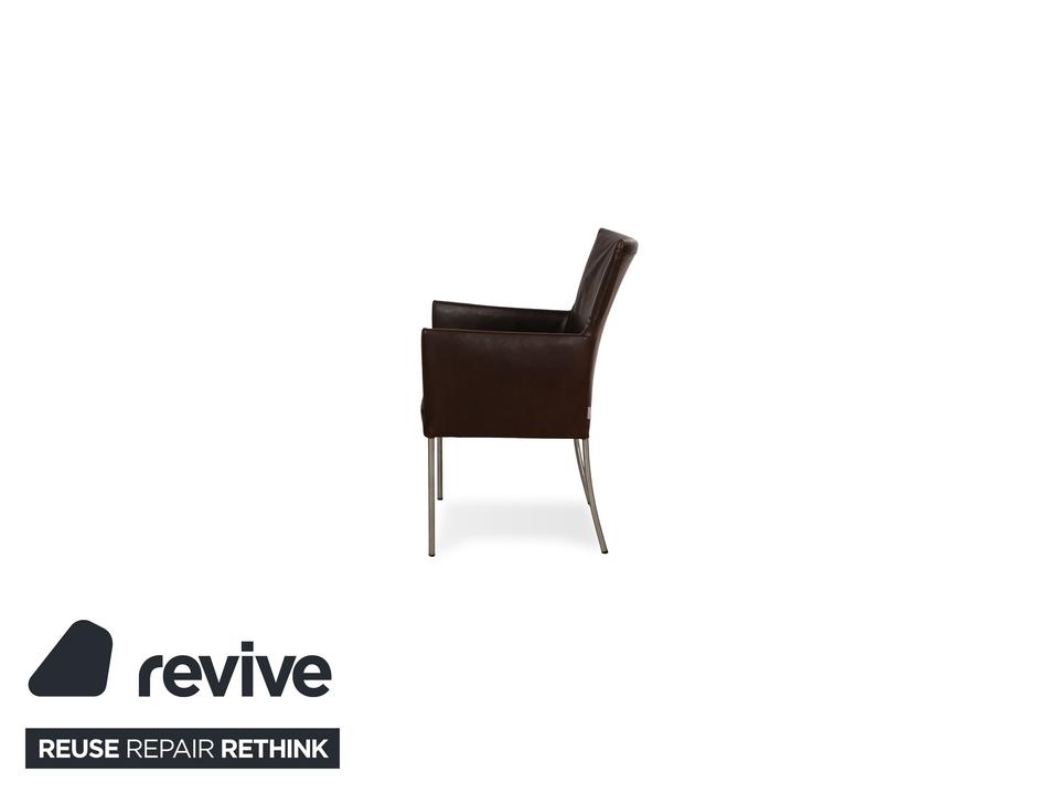 6er Garnitur bert plantagie ARC-E Leder Stuhl Braun Esszimmer – Bild 10