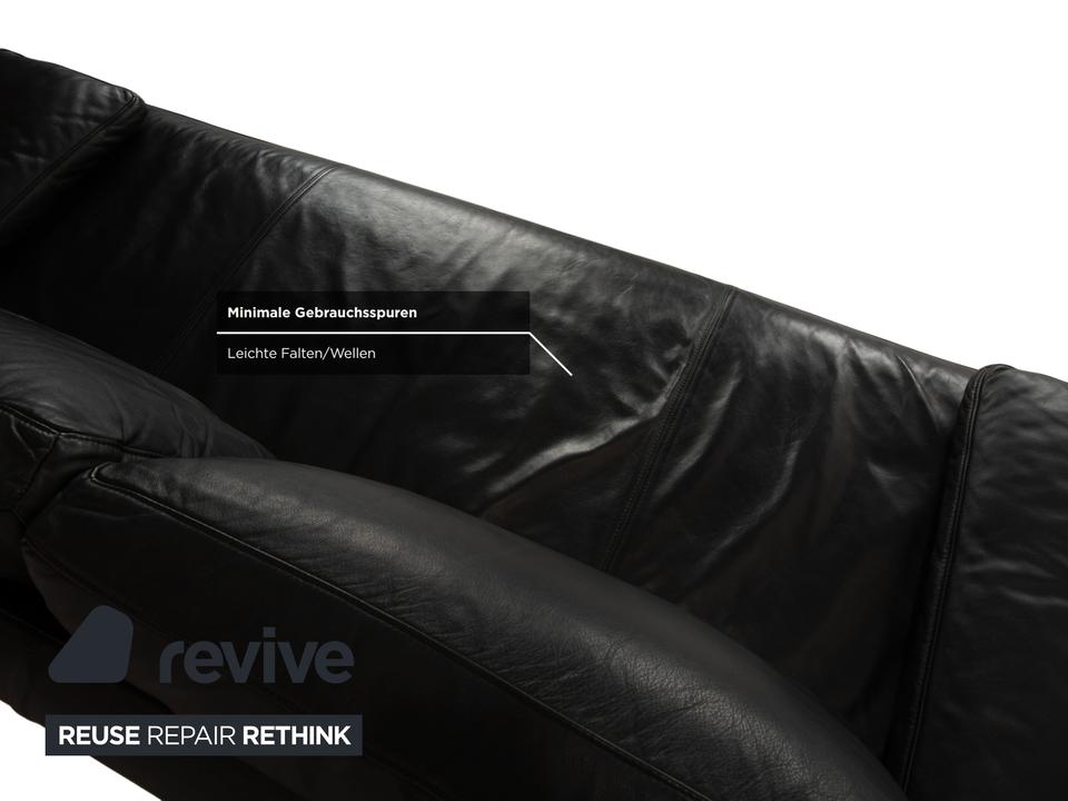 Rolf Benz 6600 Leder Zweisitzer Schwarz Sofa Couch – Bild 8