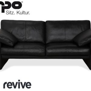 Erpo CL 200 Leder Zweisitzer Schwarz Sofa Couch