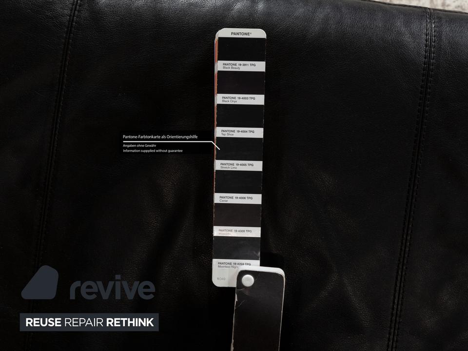 Cor Leder Dreisitzer Schwarz Sofa Couch – Bild 6