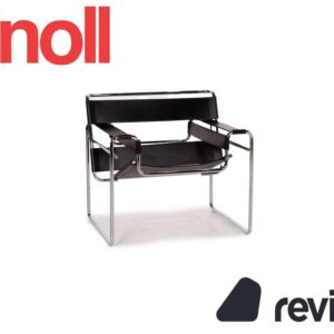 Knoll International Wassily Chair Leder Sessel Schwarz Stuhl ✨