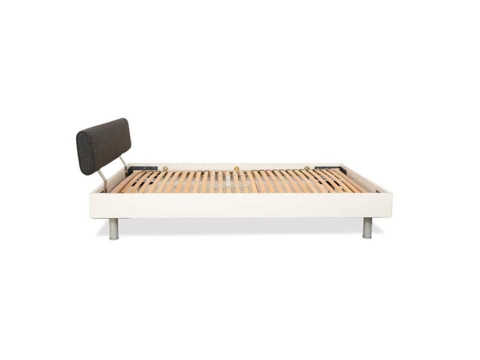 Ligne Roset Holz Bett Weiß Dunkelgrau 140 x 200 cm – Bild 13