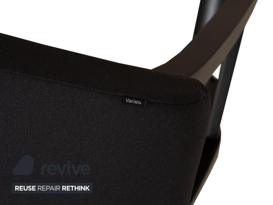 Varier Variable Holz Esche Hocker Schwarz Stoff Schwarz – Bild 7