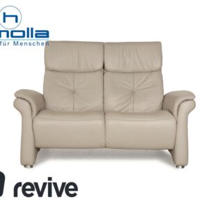 Himolla Cumuly Leder Zweisitzer Beige Hellgrau Sofa Couch